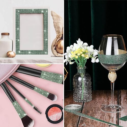 Cinta autoadhesiva de diamantes de imitación para decoración de bodas y fiestas 7