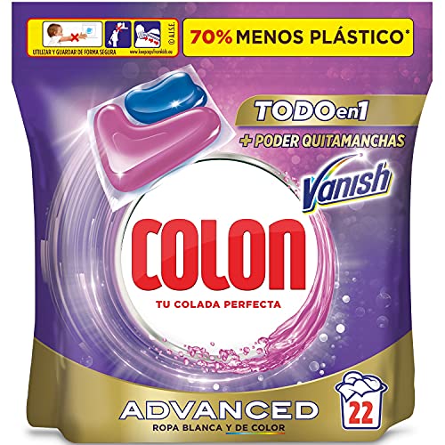 Colon Detergente Capsulas, Azul, 22 Unidad (Paquete de 1), El...