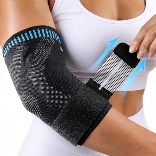 AGPTEK Elbow Compression Sleeve, Tennis/Golfer's Elbow Pain Relief, L