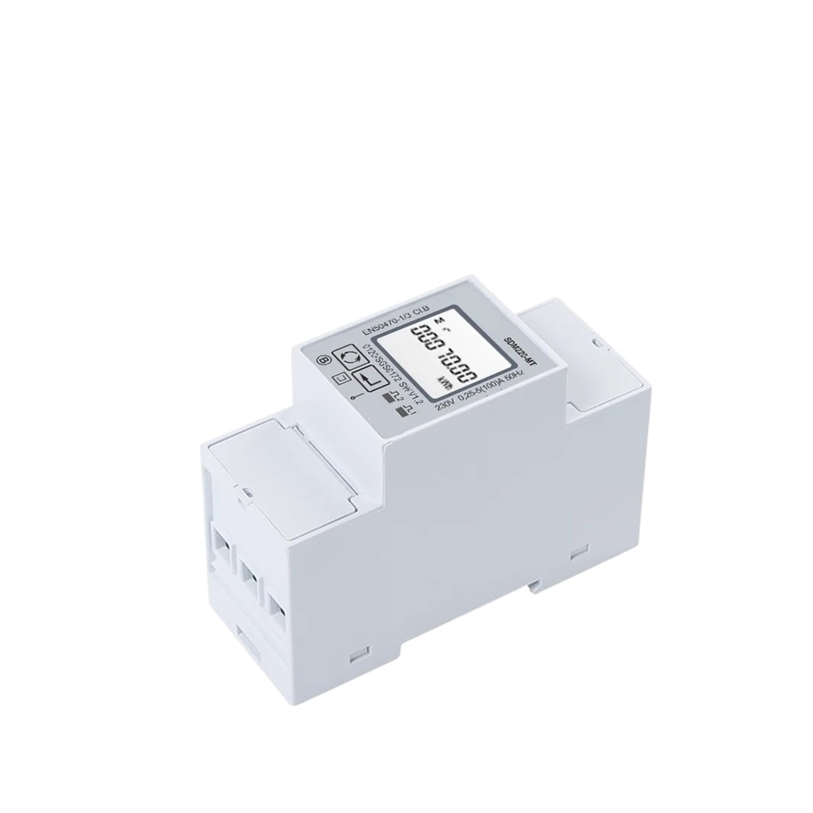DEBLAN Medidor de kWh monofásico multitarifa SDM220MT para Carril DIN con Salida y comunicación Modbus R-S485