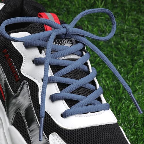 2 Pairs Oval Athletic Shoelaces 30 Colors 1/4" Half Round Shoe Laces for Sneakers2