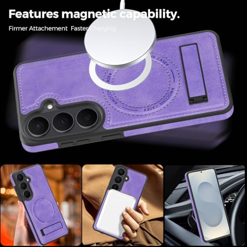 Image of Lunivop for Samsung Galaxy S26 Case PU Leather 6.3 inch Light Purple