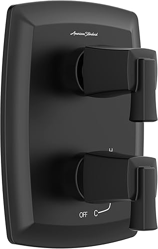 American Standard TU353740.243 Townsend - Desviador de ducha integrado con 2 manijas solamente, negro mate