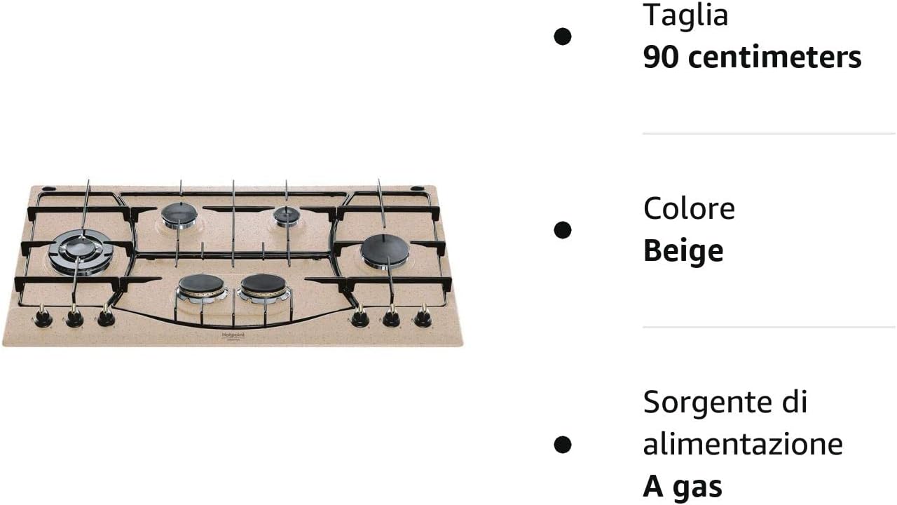 Hotpoint PHN 960MST (AV) R/HA piano cottura Incasso Gas Beige Hotpoint PHN 960MST (AV) R/HA piano cottura Incasso Gas Beige