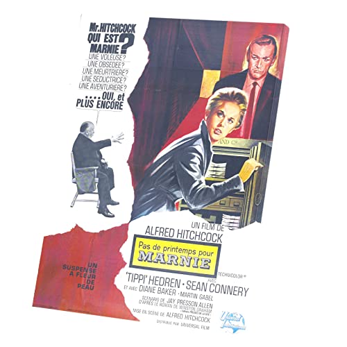 Affiche Française de Film Marnie en toile imprimée rétro pour décoration murale vintage 40x53 cm