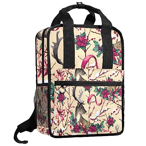 Cartable pour filles avec bretelles réglables et motifs fleurs multicolores