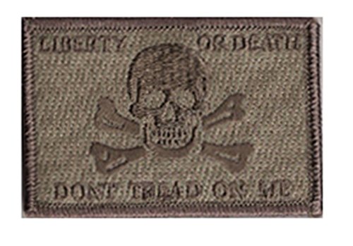 Liberty Or Death Skull & Bones Tactical Patch - Multitan