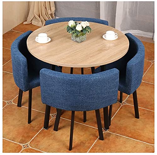 Cotclo Dining Table Set For Home Or Business Reception 4 Cafe Furniture Set 90Cm Round Table Living Room Home Kitchen Clothing Store Hotel Corridor Apartment Dessert Shop #TOP9