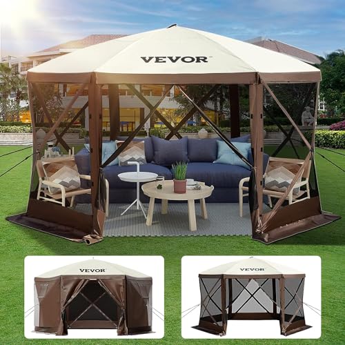 VEVOR Pavillon-Zelt, 3,6 x 3,6 m, 6-seitiges...