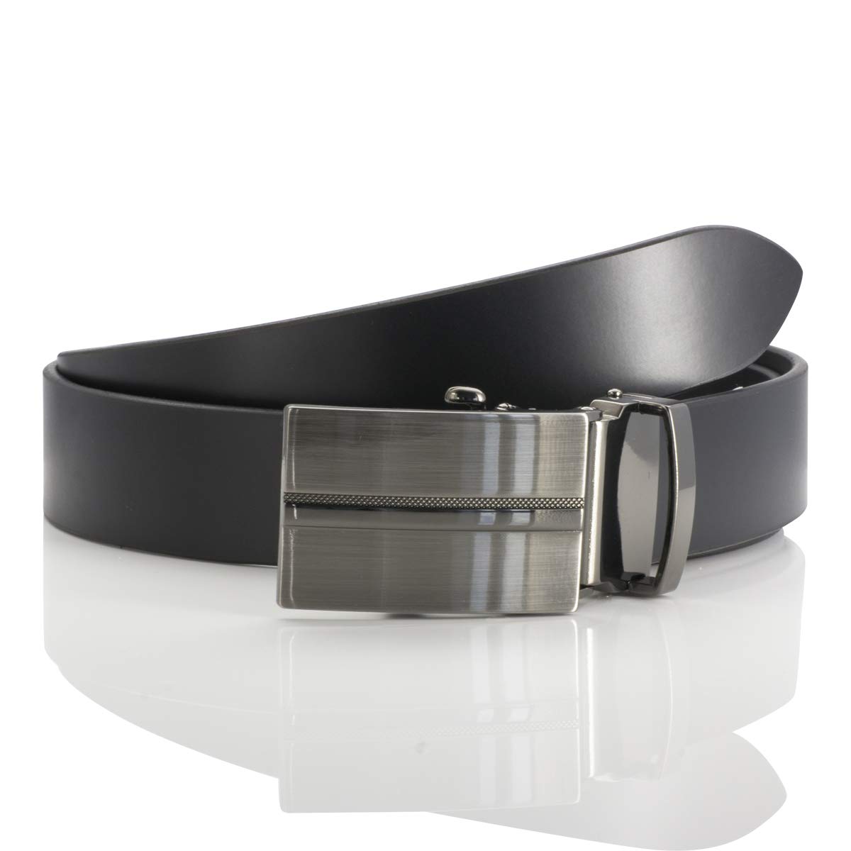 LINDENMANN Herren Ledergürtel/Herren Gürtel Automatik, Rindleder, schwarz