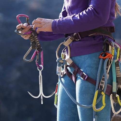 Gancho de agarre de acero inoxidable con cuerda de 10m para escalada 5