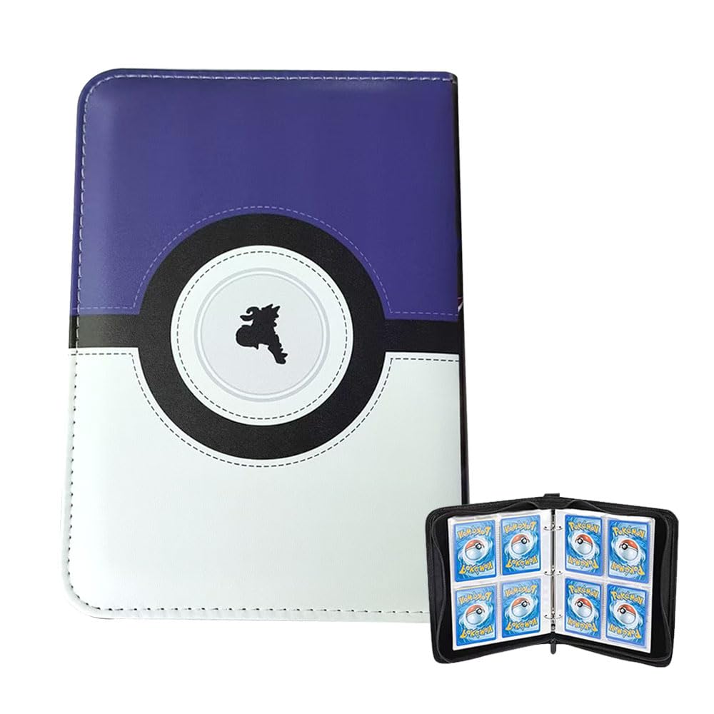 XFSRG Card Holder 50 Pages Collection Card with 400 Compartments and Zip Albums for Collecting or Exchanging Theme Cards (B)