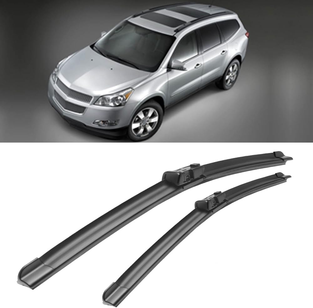 RESKIU Car Front Windshield Wiper Blade Set Replacement for Traverse 2009-2011, All Season Windscreen Wipers Quiet Easy Installation
