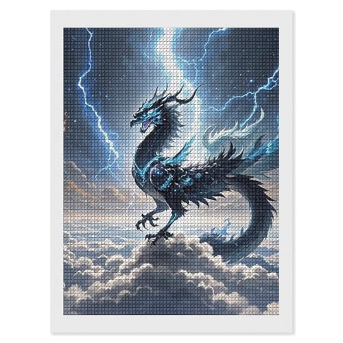 Kit peinture diamant dragon volant FodPand 30x40 cm avec strass carrés 5D pour débutants