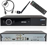 ZUKUNFTSICHERER: SAT Receiver mit Full-HD-Mediaplayer in brillanter Full-HD-Auflösung bis 1080p - Vorprogrammiert für Astra, Hotbird und Türksat - ANSCHLÜSSE: LNB - Eingang, LNB-Ausgang, HDMI, Cinch, Koaxial, 2 x USB 2.0 - Kompakte-Maße : 220 x 140 x 40