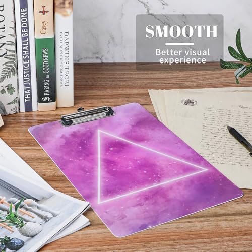 Porte bloc A4 rigide résistant triangle rose pour stabiliser vos notes