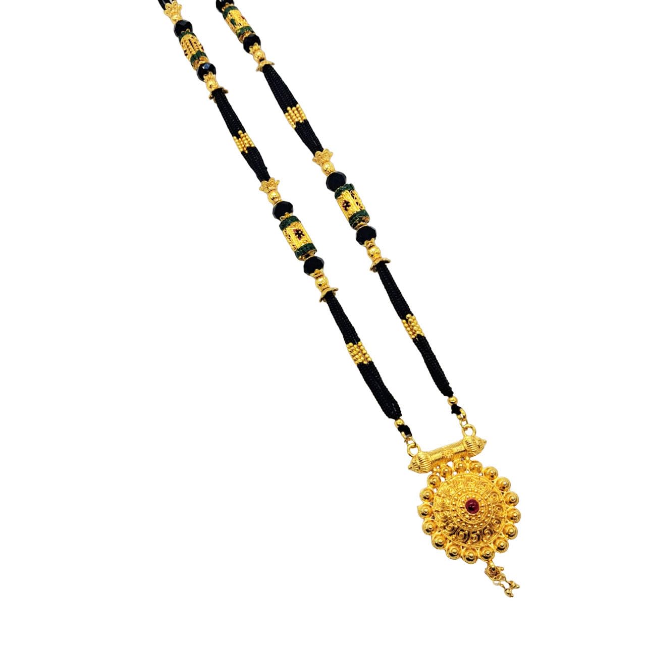 Swaroop Designer Women Heavy Black Stylish New Long Mangalsutra 36 inch Golden Plated Pendal (B0CPVSZX5L) Amazon Price History, Amazon Price Tracker