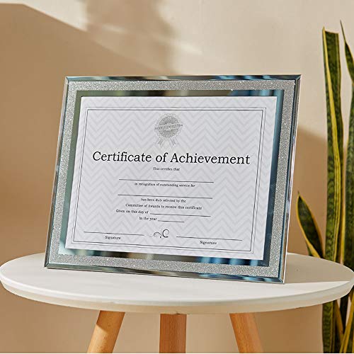 Meetart Silver Glitter Crystal Sparkle Mirror Glass Certificate Frame Document Frame8.5X11 Inch Pack Of 2 Pieces… #TOP3