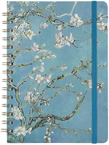Ruled Journal/Notebook- Lined Journal, 6.3" X 8.35", Hardcover, Back Pocket, Strong Twin-Wire Binding with Premium Paper, College Ruled Spiral Notebook/Journal, Perfect for School, Office & Home