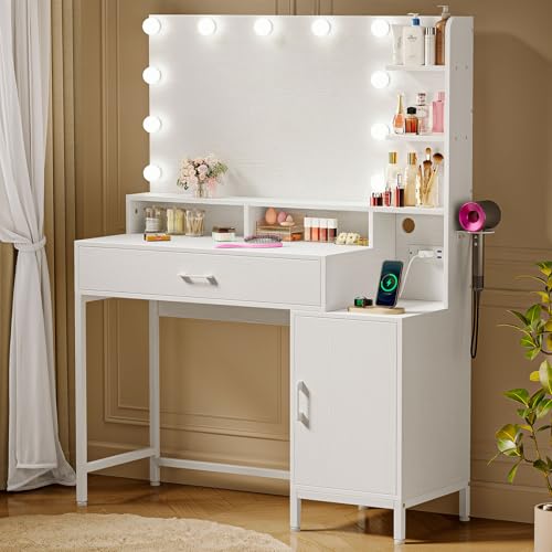 Driftalia Vanity Desk Makeup Vanity with Storage Drawer