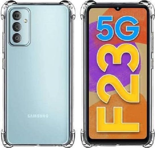 Image of BOXXO Flexible Back Cover for Samsung Galaxy F23 5G | Back Cover Transparent Clear Shockproof Case Four Corner Protection | Slim Protective Mobile Phone Cover for Samsung Galaxy F23 5G