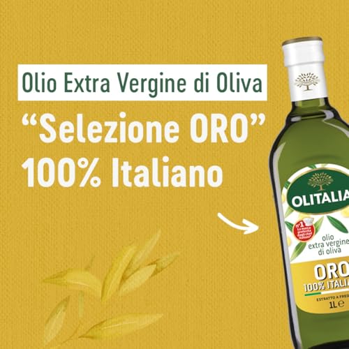 Image of Olitalia Extra Virgin Olive Oil Selezione ORO Italian • Premium Cold Extracted EVOO • Rich Fruity Flavor • Ideal for Cooking, Dressing, Salad & Mediterranean Diet, 33.81 fl oz ℮ 1000 ml