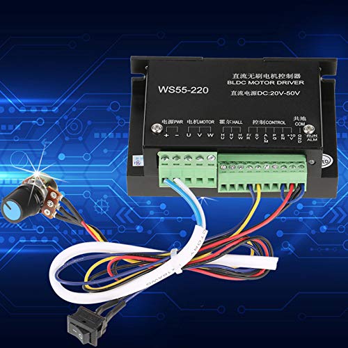 Yosoo BLDC Motor Driver Controller, 3 Phase, 48V 500W, WS55-220, Black, Controller, BLDC Motor Driver, YosooHC03093 - Image 2