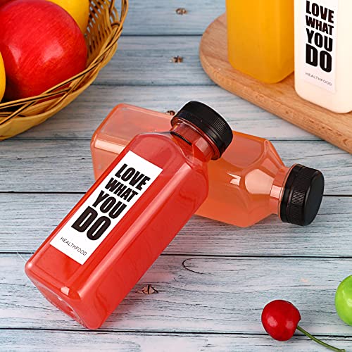 Wjzhfwzt 10Oz Empty Juice Bottles With Caps, Pack Of 24 Reusable Pet Plastic Clear Water Bottle Recyclable Drink Bulk Containers With Leak-Proof Lids For Juice Water Milk And Beverages #TOP5