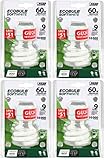 Feit Electric BPESL13T/GU24 900 Lumen Soft White Mini Twist GU24 CFL, Uses Up To 78% Less Energy, Compact Fluorescent, Average Life Up To 10000 Hours, Pack of 4