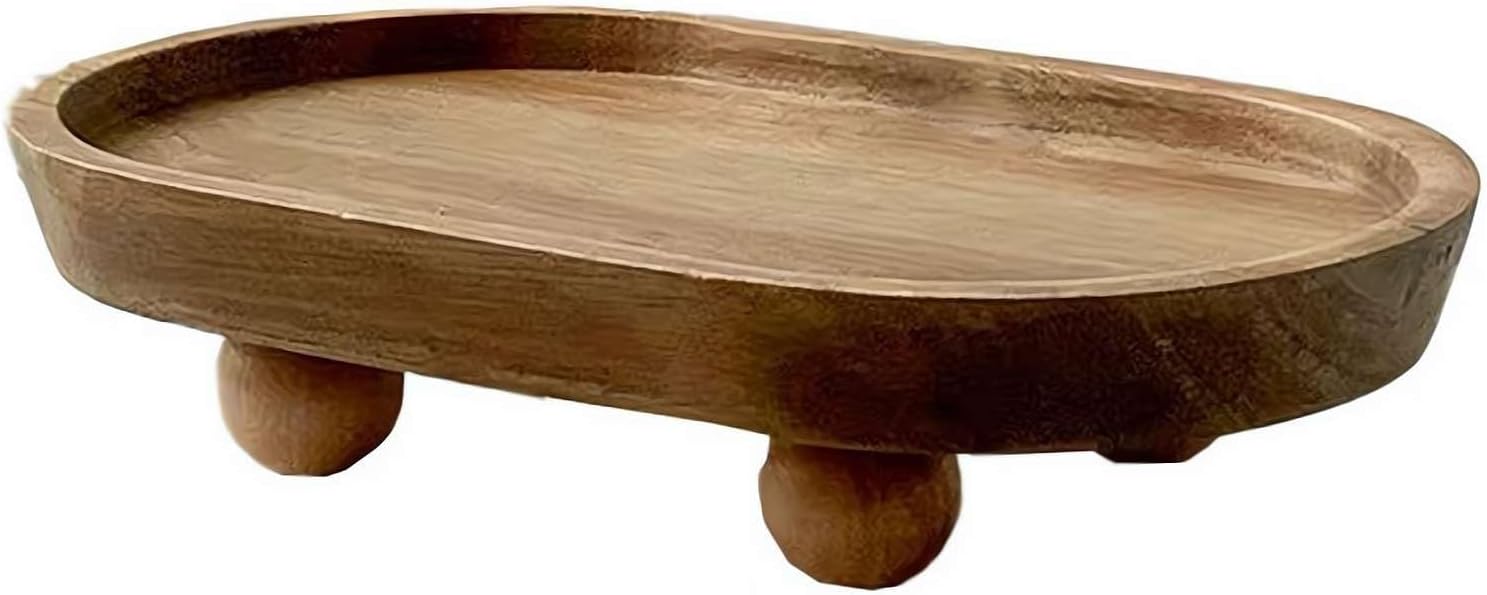 Wood Display Stand Round/Oval, 5/8 Inch Nature Wooden Pedestal for Home Decor & …