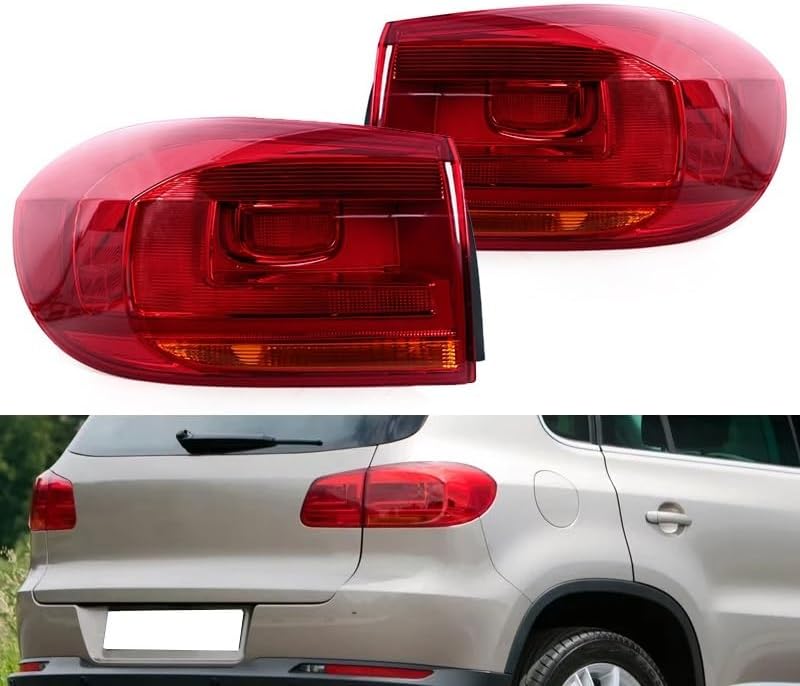 Car Headlight Taillights Car TailLight Cover For Tiguan 2012-2017 Rear Lamp Reversing Brake Fog Light 5N0945095R 5N0945096R Without bulb