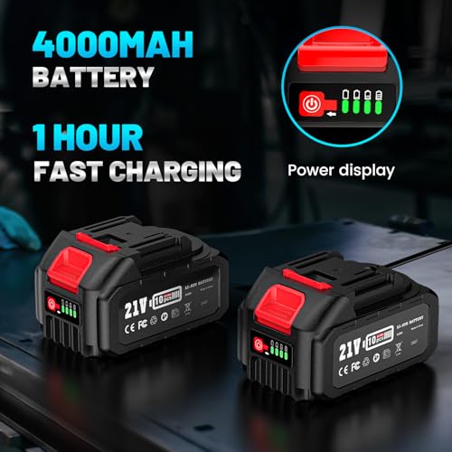 image for Seesii Reciprocating Saw Cordless, Sawzall Cordless with 2 x 4.0Ah Bat