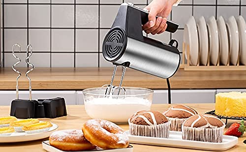 VIMICI 450 Walt Hand Mixer Electric, Cusinaid 5-Speed Hand Mixer with Turbo Handheld Kitchen Mixer Includes Beaters, Dough Hooks