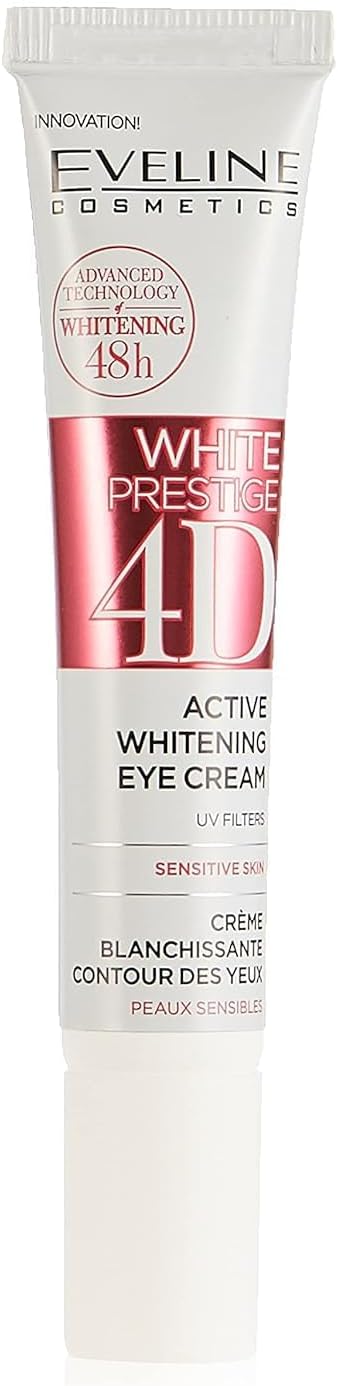 Eveline WHITE PRESTIGE 4D Active Whitening Eye Cream Reduction of Shades & Puffiness 20ml