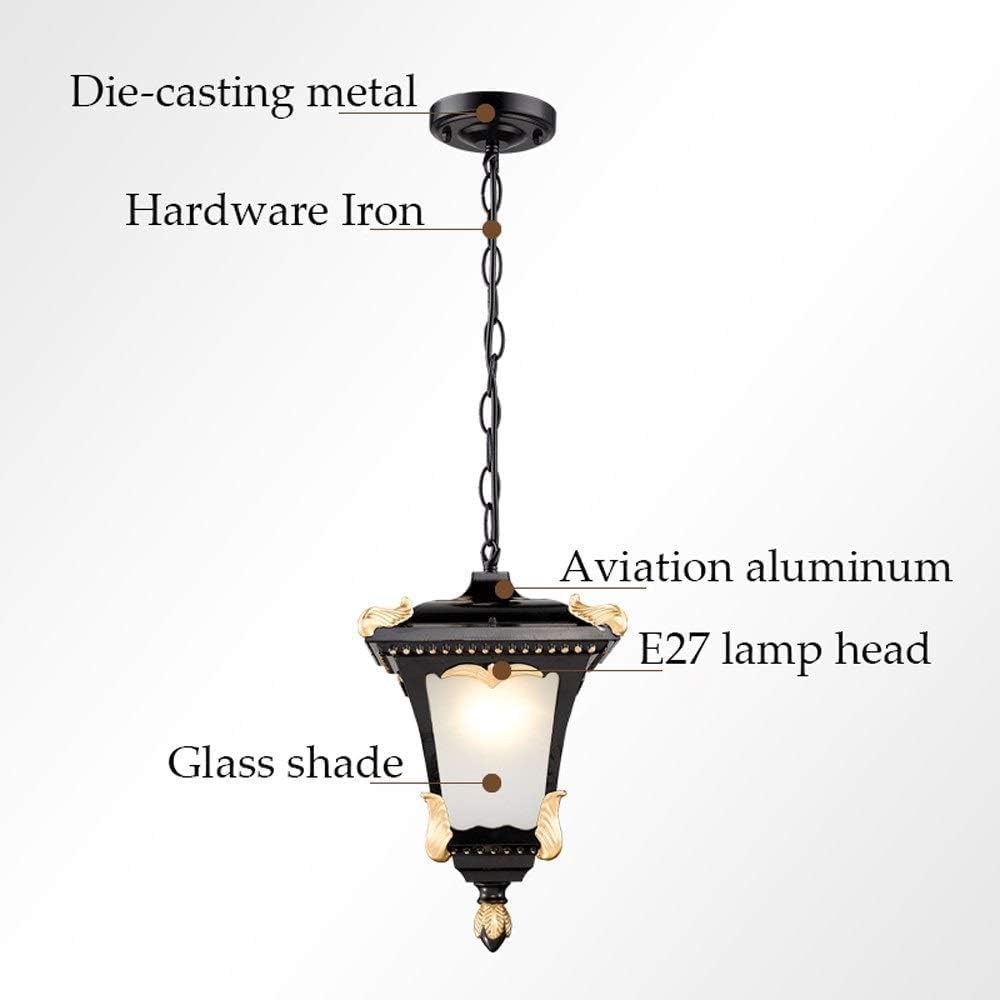 LED Modern Chandelier Lamp, Retro Outdoor Pendant Light Glass Lantern Ceiling Pendant Lamp
