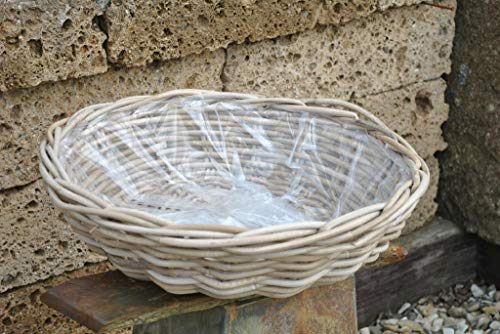Kunert-Keramik Weidenschale,Weidenkorb,sehr stabil,bepflanzbar,naturbelassen,50cm Durchmesser Cover