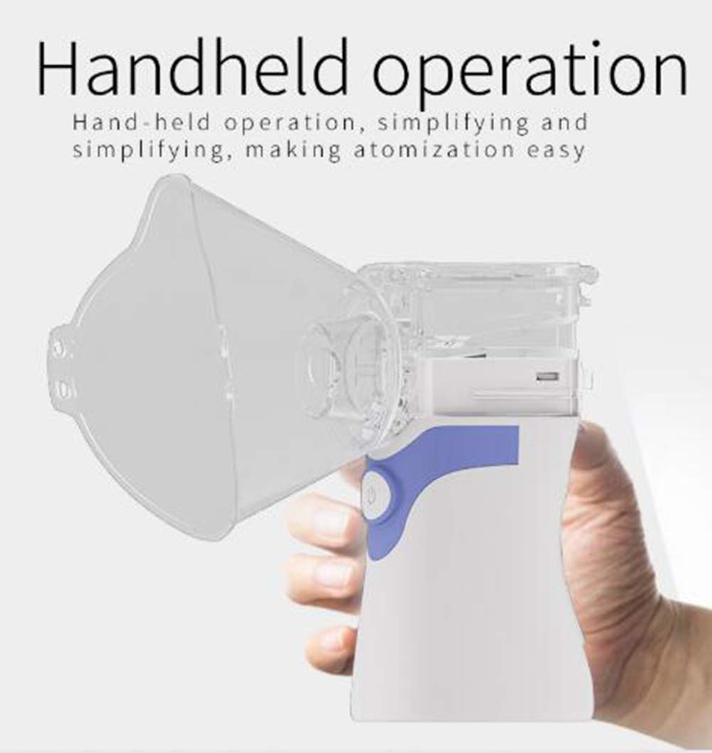 Mini portátil de vapor inhalador máquina de mano humidificador vaporizador de aire fresco Viajes niebla inhalador para Adultos y Niños,Gris