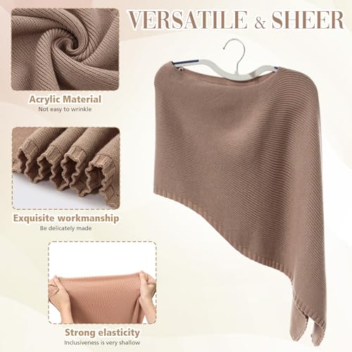 Women Fall Knitted Poncho Shrug Women Autumn Blouse Top Lightweight Sweater Poncho Bolero for Evening Dress Skirt3