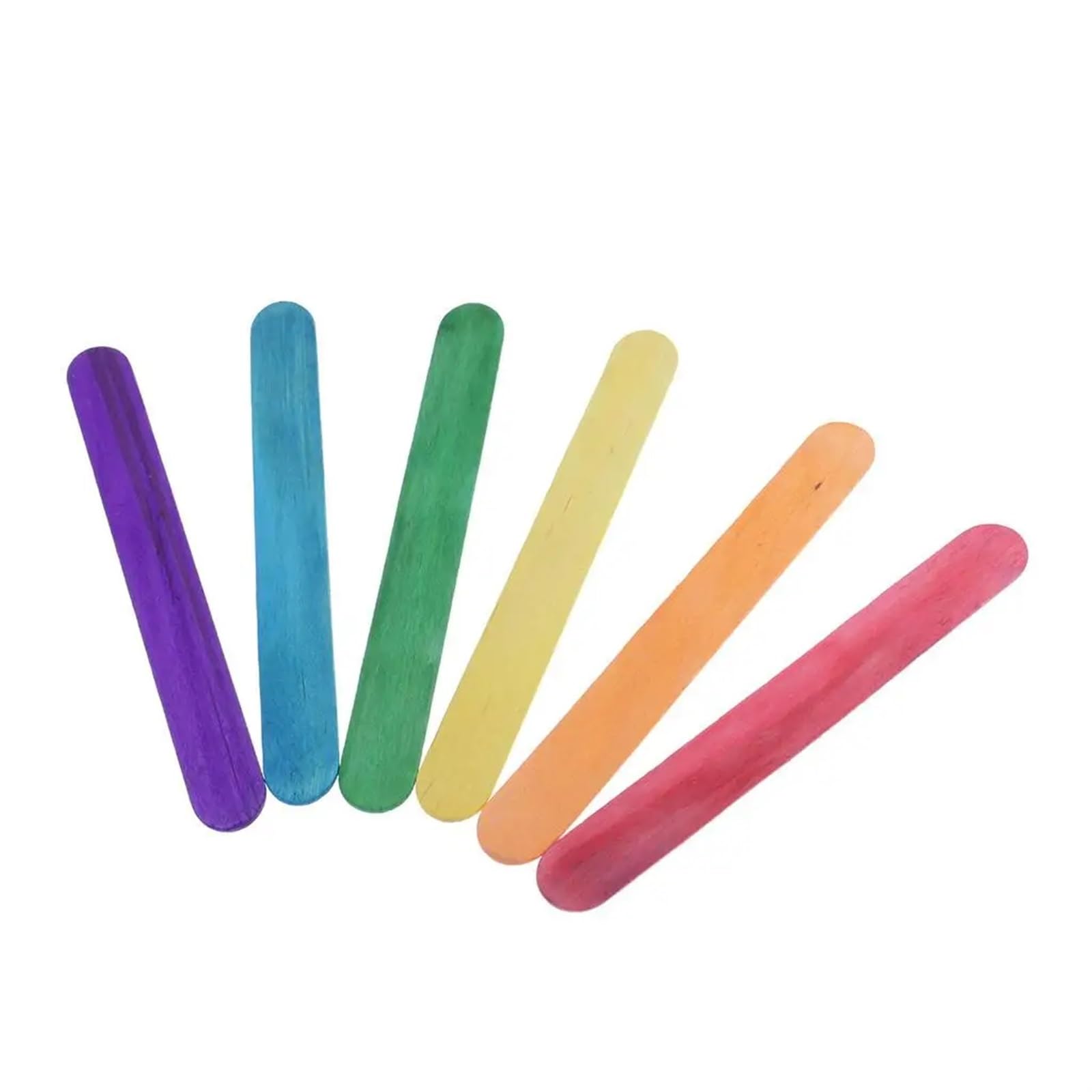 50 bâtonnets en bois colorés for le bricolage et les loisirs créatifs(S)
