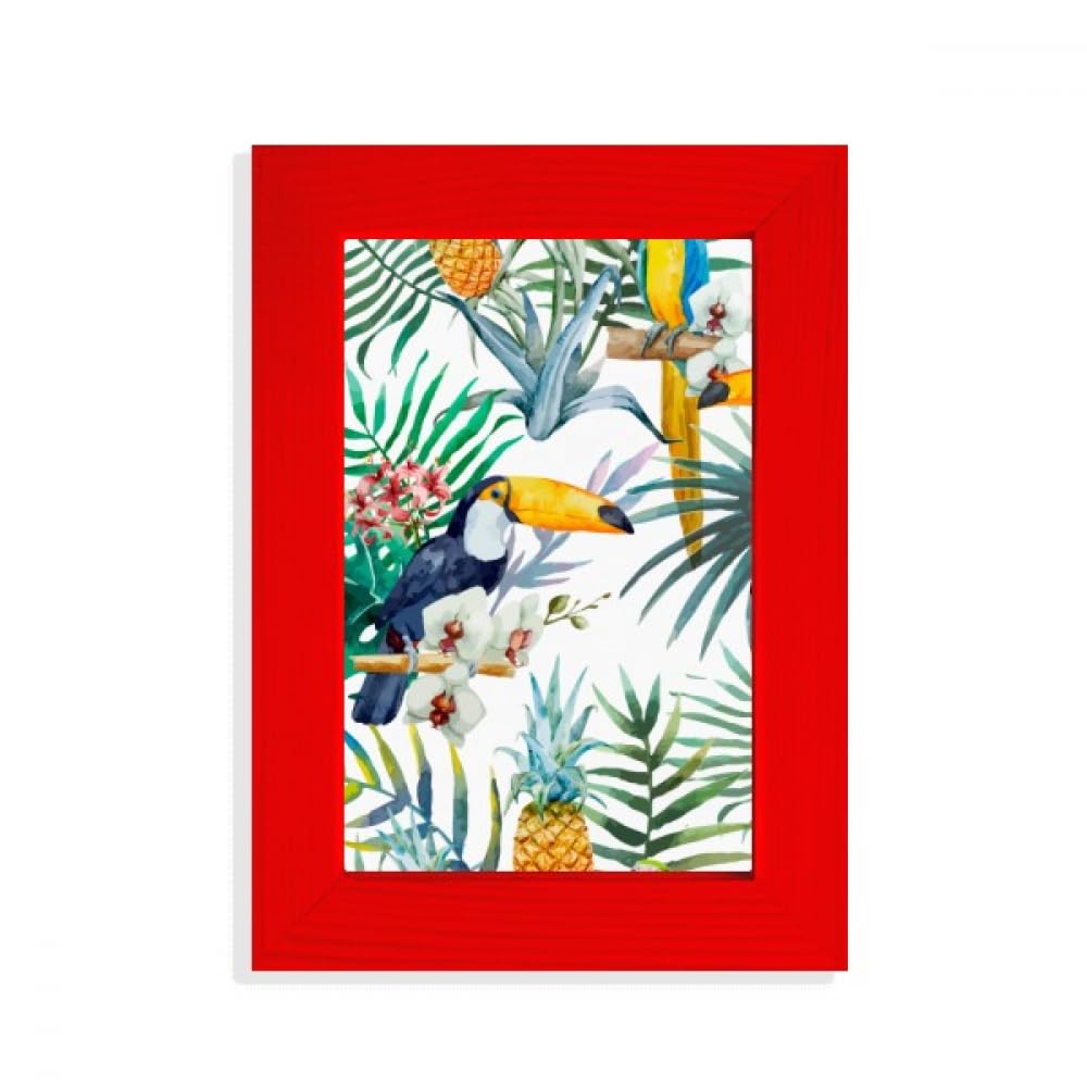 Cadre photo aquarelle toucan pour salon et espace détente lumineux