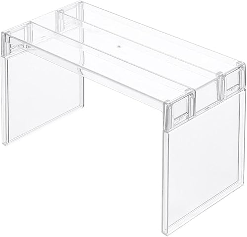 Organizador de nevera, estante apilable para nevera, estante de almacenamiento transparente para nevera, organizador de estante de cocina que ahorra