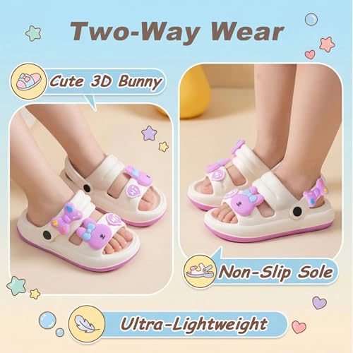 Image of Kids Cloud Slides Boys Girls Slides Non-slip Summer Beach Pool Shoes EVA Girls Everday Slip on Slide Sandals Garden Slippers Bathroom Shower Shoes