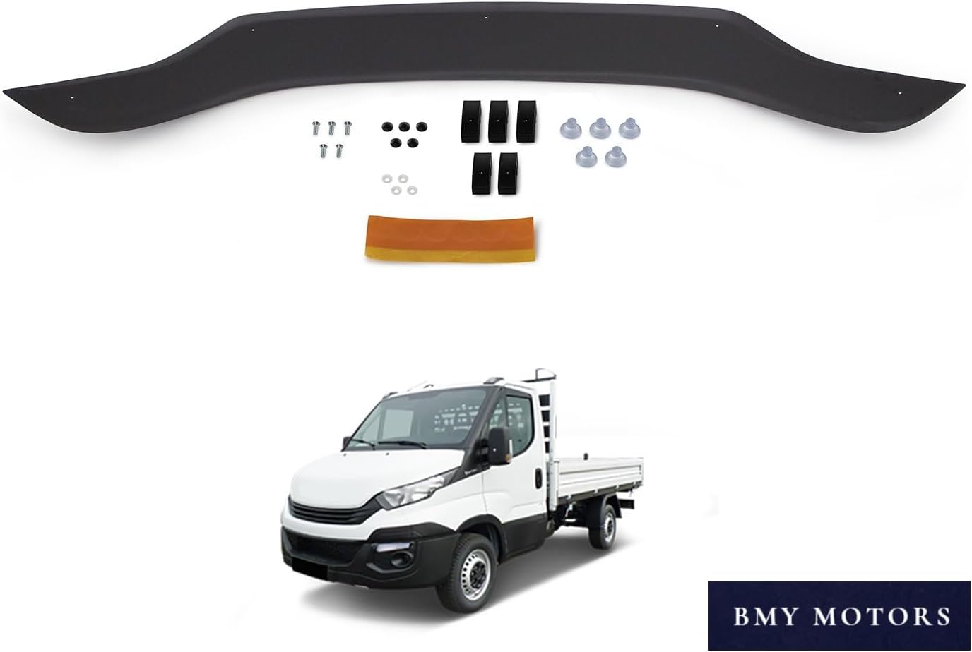 BMY Hood Deflector/Front Bug Shield Compatible for Iveco Daily 2014-2019 Hood Guard Bonnet Protector | Particles & Bug | Car Accessories