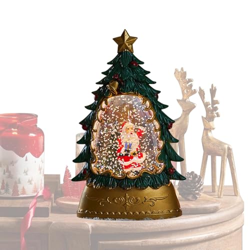 Bola de nieve de Navidad con luces LED y efecto de caída de nieve para decoración 2