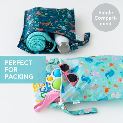 image for Bumkins - Waterproof Wet Bag - For Baby, Travel, Swim Suit, Cloth Diap