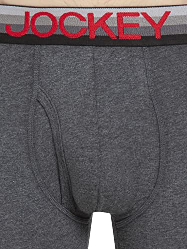 Image of Jockey ZN03 Men's Super Combed Cotton Elastane Stretch Solid Boxer Brief with Ultrasoft Waistband
