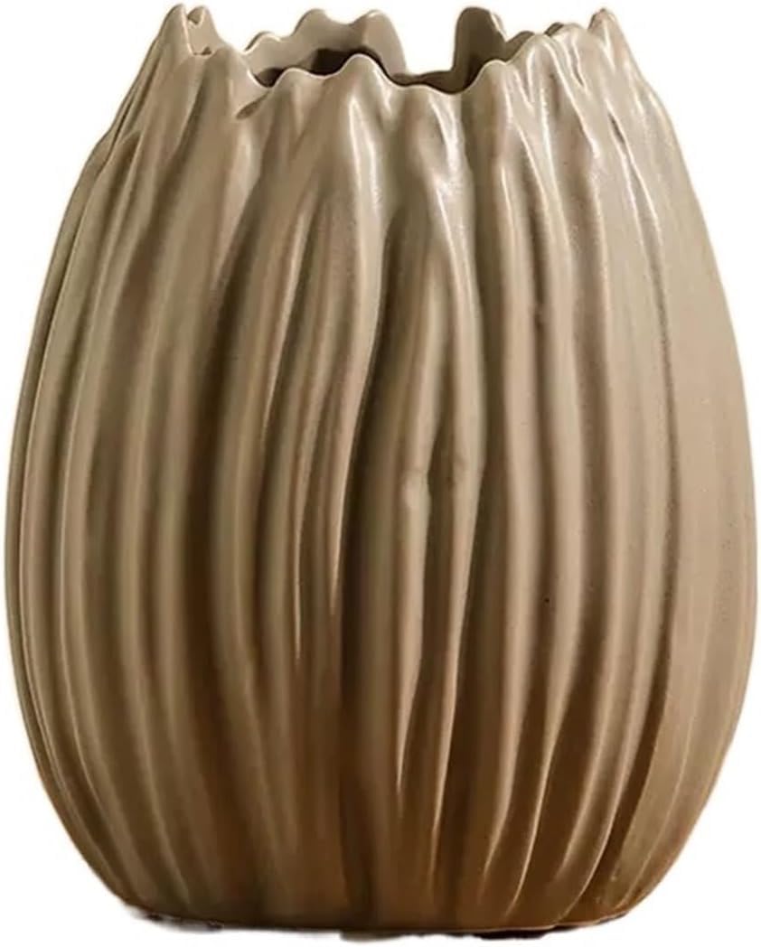 Bzgpmfud Grey Wolf Vase Desktop For Living Room Cute Ceramic Dried Flowers Flower Arrangement Ornaments Bedroom Study Tea Decorative Ware Vases(Grey Wolf)