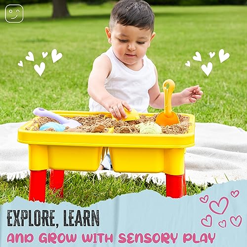 Kids Sensory Table for Toddlers. Use as Sand Water Table for Toddlers, Sand Table or Sensory Bin Table. Indoor or Outdoor Toddler Sensory Table or Water Sand Table Toddlers