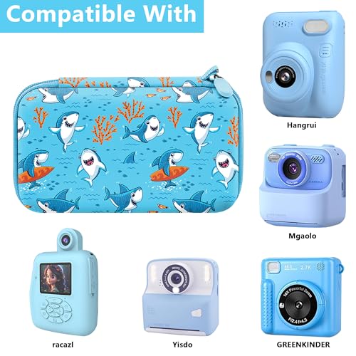 Funda para cámara infantil Leayjeen azul tiburón miniatura 2