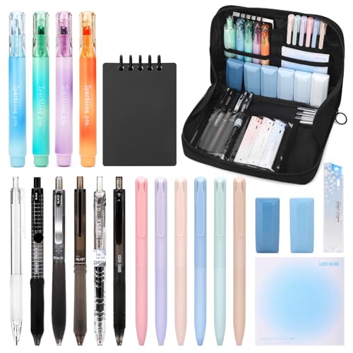 15 Fournitures Scolaires 1 Trousse À Crayons Verte Avec Fermeture